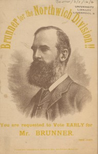 Propaganda card from the Northwich by-election, 1887