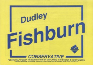 Conservative Party window poster, Kensington by-election, 1988 [D709/3/5/2/10]