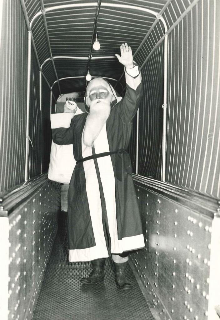 Father Christmas visits the Queen Mary