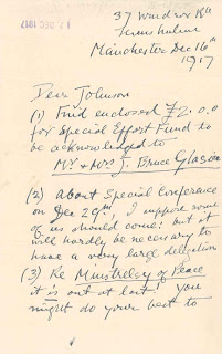 Glasier letter of December 16 1917