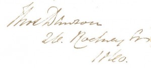 Signature of Thomas Dawson in SPEC G35.11