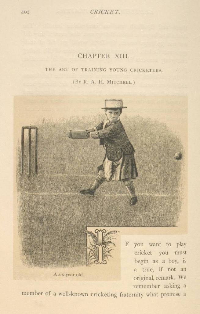 A page from the Cricket volume in The Badminton Library of Sports and Pastimes series