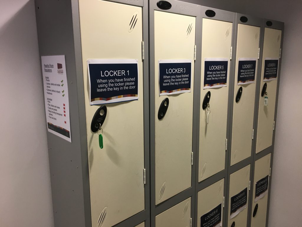 Locker area at SCA