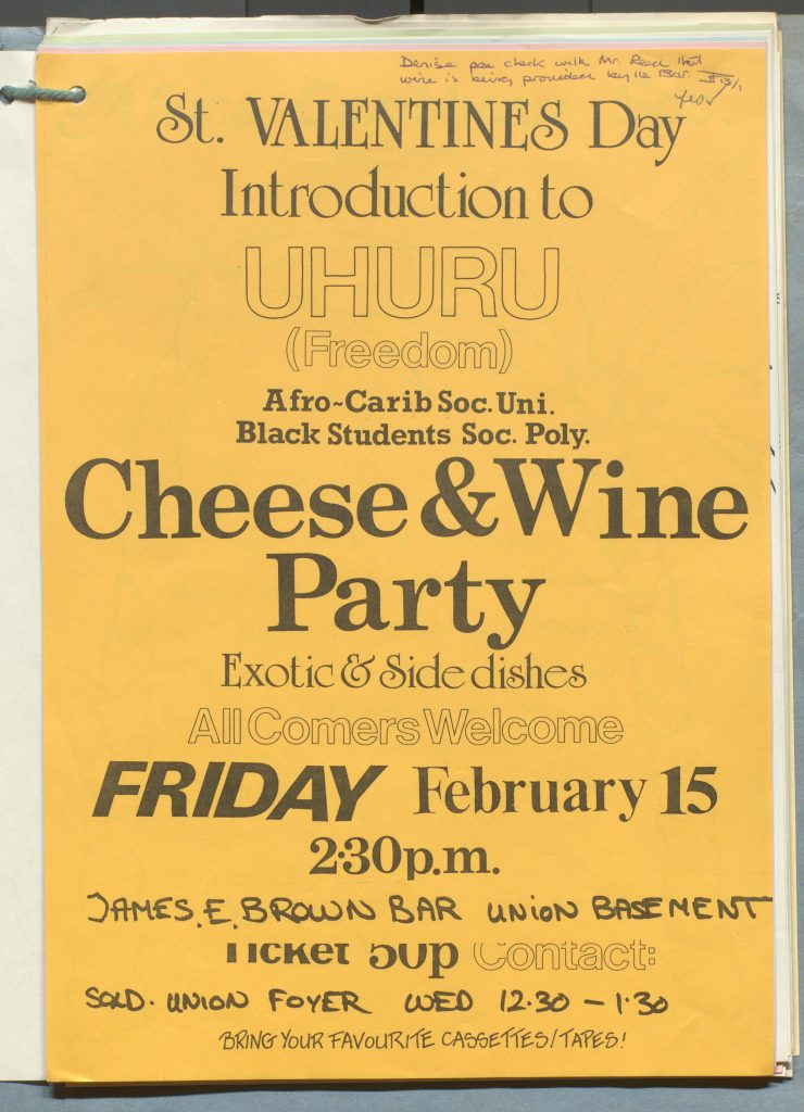 Flyer for cheese and wine party